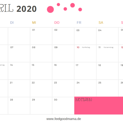 Kalender 2020 zum Download – Quartal 2